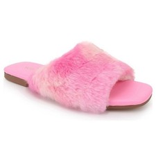 60 NIB Yosi Samra Kids Fur Slippers Sandals Shoes Miss Nora Sz 1Y