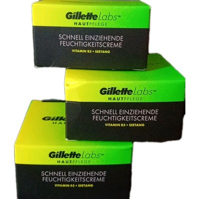 Gillette Labs Bartpflege Feuchtigkeitscreme für Männer 3er Pack (3 x 100 ml)