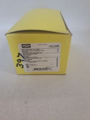 Hubbell HBL9368 Insulgrip NEMA 6-50P Angled Plug 50A 250V 2P 3W New In Box