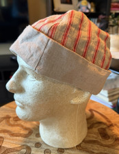 Handcrafted Linen Monmouth Voyageur Cap Hat French Indian War Reenactment