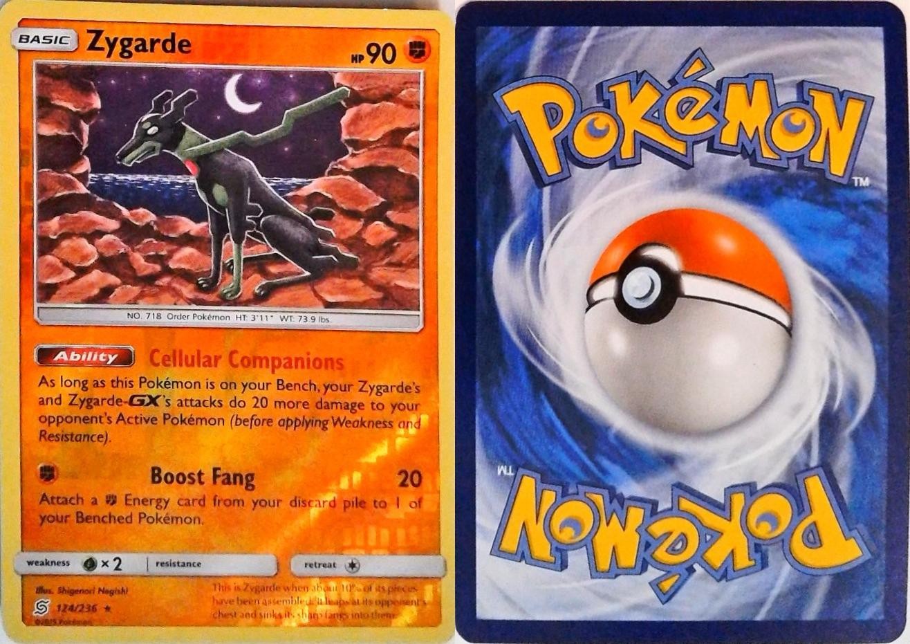 Zygarde 124/236 Rare Unified Minds Pokemon Reverse Holo Near Mint