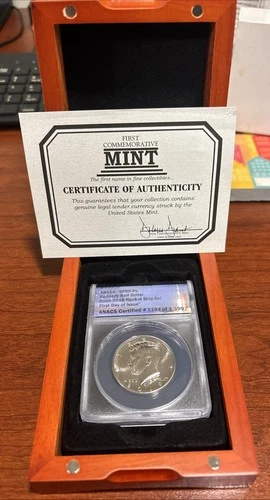 2019 D Kennedy Half Dollar Rocket Ship Set ANACS SP69 PL Comes in Case with COA