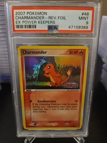 2007 Pokemon EX Charmander Reverse Foil Power Keepers #48/108 PSA 9