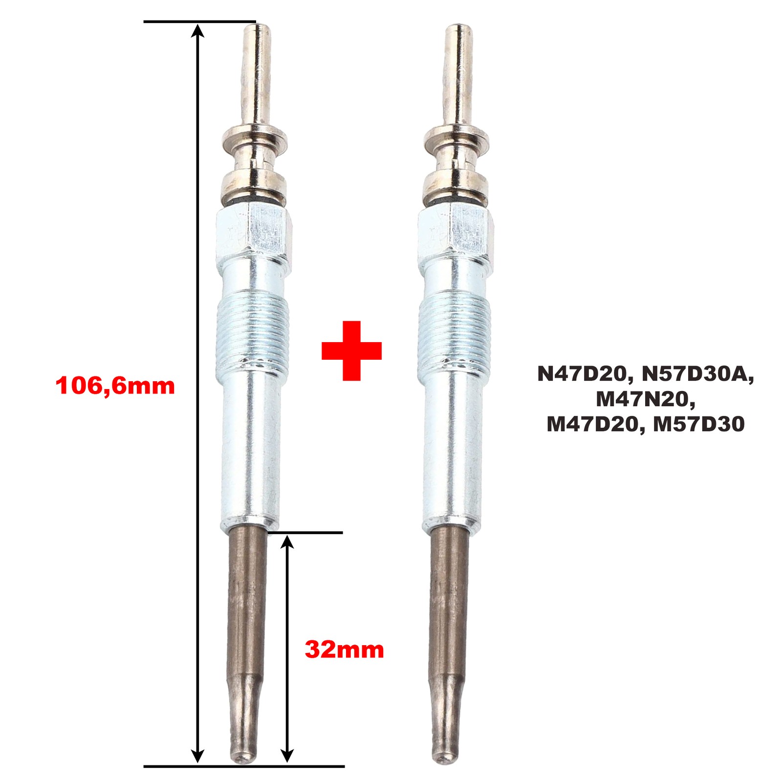 Bougies préchauffage 12237786869 en alliage haute durabilité pour moteur X5