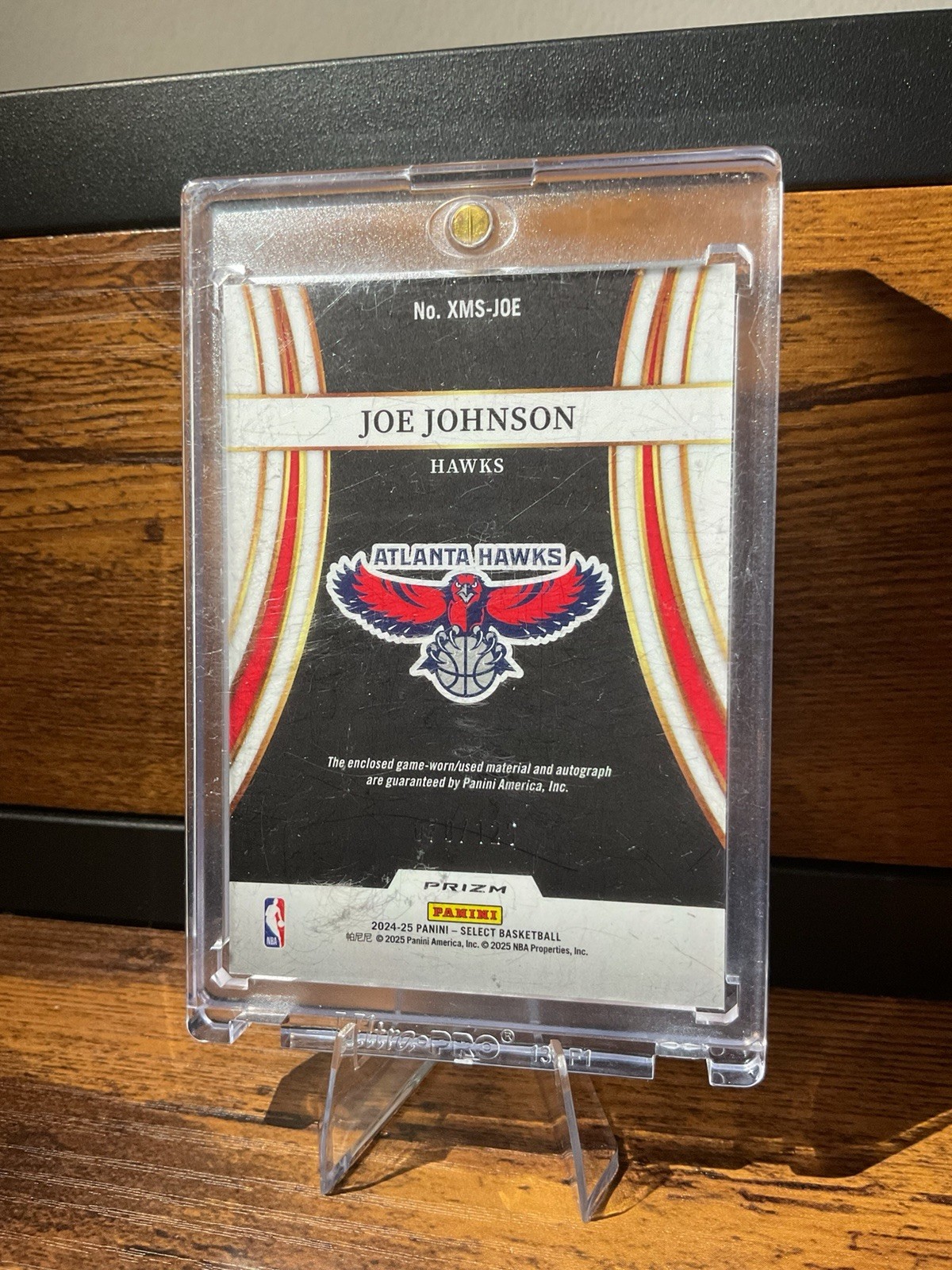 2024 Select Joe Johnson X-Factor Patch Auto /125 Atlanta Hawks view 2