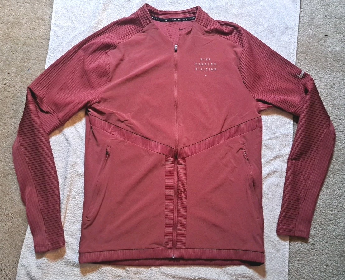 Nike Element Dri-FIT Full-Zip Running Division Jacket DD4929-661 Men MEDIUM Red