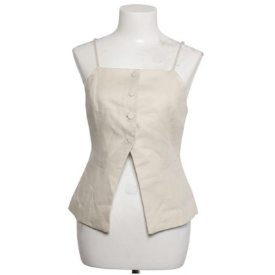 Bershka, Top, Größe: S, Beige, Baumwolle/Leinen/Polyester, Einfarbig, Damen #iFi