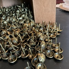 Lot of Approx 750 Hammered Oxford 1909 Nails 1/2" Shank Upholstery Tacks