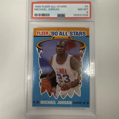 1990-91 Fleer All-Stars Michael Jordan #5 PSA 8 HOF