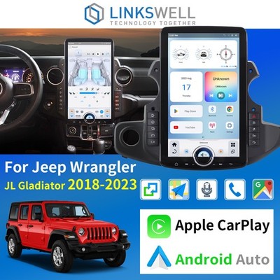 8+128 GB Car Radio Stereo for Jeep Wrangler JL Gladiator 2018-2023 Head Unit GPS