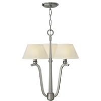 Kronleuchter 3X60W/E14 Helles Nickel Klassisch Beleuchtung Neu