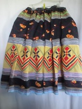 Vintage Seminole Patchwork Skirt Native American Handmade Tribal Art Exc. Cond.