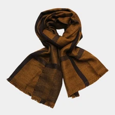 Stylish Soft Classic Checkered Scarf Brown Coffee Plaid Warm Fashion Accessory