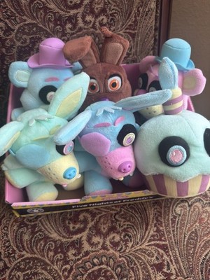 Two 2021 Five Nights At Freddy s FNAF Plush Easter Spring Colorway Set Box 