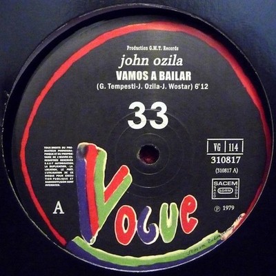 JOHN OZILA   VAMOS A BAILAR   /   FUNKY BOOGIE   NEW 12 DANCE DISCO SOUL