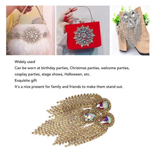 Heiß Strass Quaste Schulter Schulter Schulter Schulter Brett Abzeichen Accessoire - Bild 19 von 22