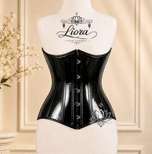 Heavy Duty Double Steel Boned PVC under bust Corset | Waist Trainer