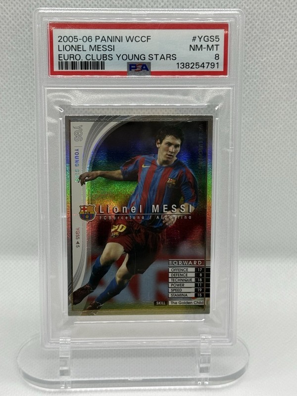 Panini WCCF European Clubs Young Stars Lionel Messi #YGS 5/5 PSA 8