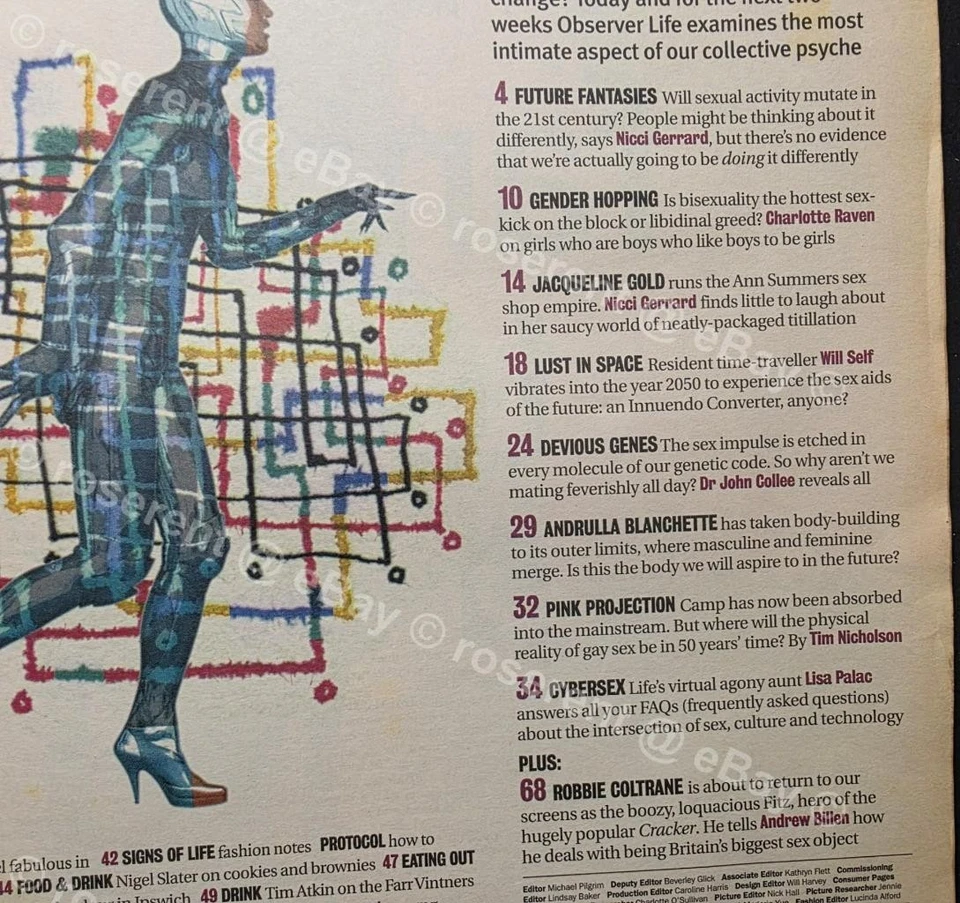1995 the Observer Magazine - Future Sex edition part 1 - October 15th 1995 - Image 3 of 4