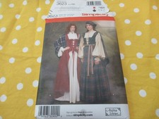 Simplicity 3623, Scottish Highlander Costume Adult, Size RR 14/16/18/20 , Uncut