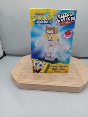 Spongebob Squarepants Sandy Cheeks Snap & Switch Block Figure Building Set NEW