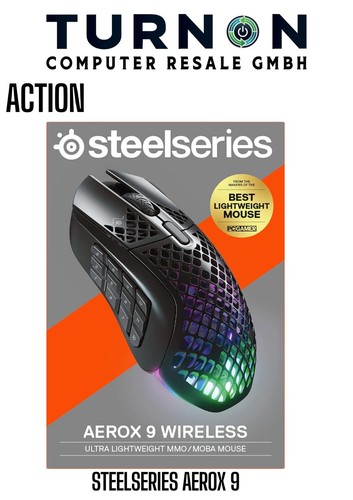 SteelSeries Aerox 9 Wireless Maus RGB 18 Tasten Bluetooth 24GHz 18000 DPI - 第 1/1 張圖片
