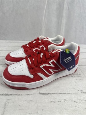 Sz 4.5 New Balance 480 BB480LHR Sneakers Women Red White Lifestyle Shoe DWA1655