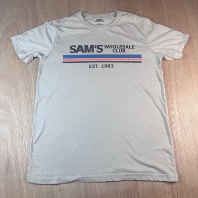 Sam s Club T-Shirt Medium Tan Funny Retro Grocery Warehouse Tee