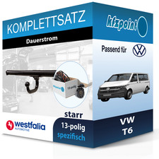 WESTFALIA Anhängekupplung starr und TOWTEC E-Satz 13polig für VW T6 15-19 neu