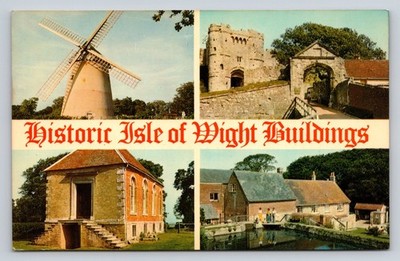 Historic Isle of Wight Buildings Multi-View Postcard - Windmill Castle