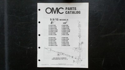 OMC 9.9/15 HP Outboard Motor Parts Catalog J-C Models 1985