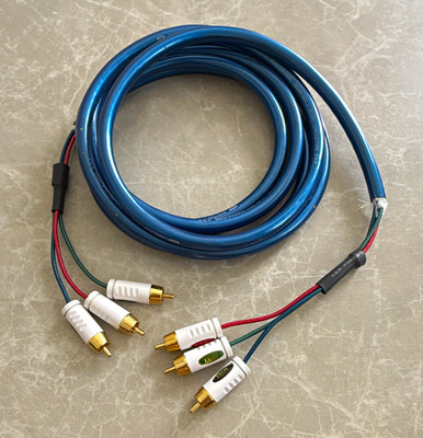 IXOS RCA Cinch Stecker auf Stecker Kabel 1 m 1:1 Blau/Weiß Vergoldet