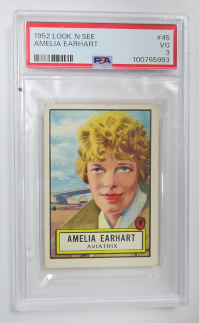 1952 Topps Look 'N See Amelia Earhart #45 PSA 3