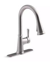 Kohler Tyne Single-Handle Pull-Down Sprayer Kitchen Faucet in Vibrant Stainless