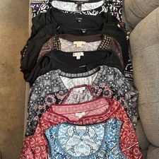 Lot Of 9 Max Studio, Roz & Ali, Michael Kors & MSK & WHBM Dresses Women’s Size L