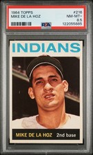 1964 TOPPS #216 MIKE DE LA HOZ PSA 8.5