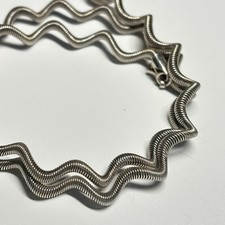 Wild spring "Crazy Coil" Necklace 17" .925 vintage UNIQUE Vintage