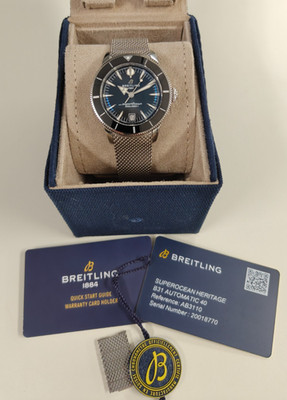 Breitling Superocean Heritage B31 Automatic 40 - Mesh   Black Dial   Full Set