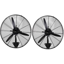 Zokop 2PCS 20'' Industrial Wall Mount Fan Metal 4-Speeds Ventilation Shop Fan
