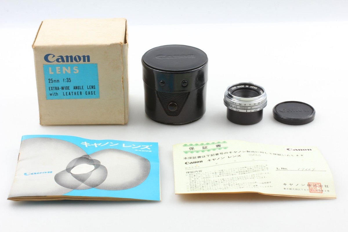 Top MINT w/Box】Canon 25mm F3.5 L39 LTM Leica Screw Mount Lens