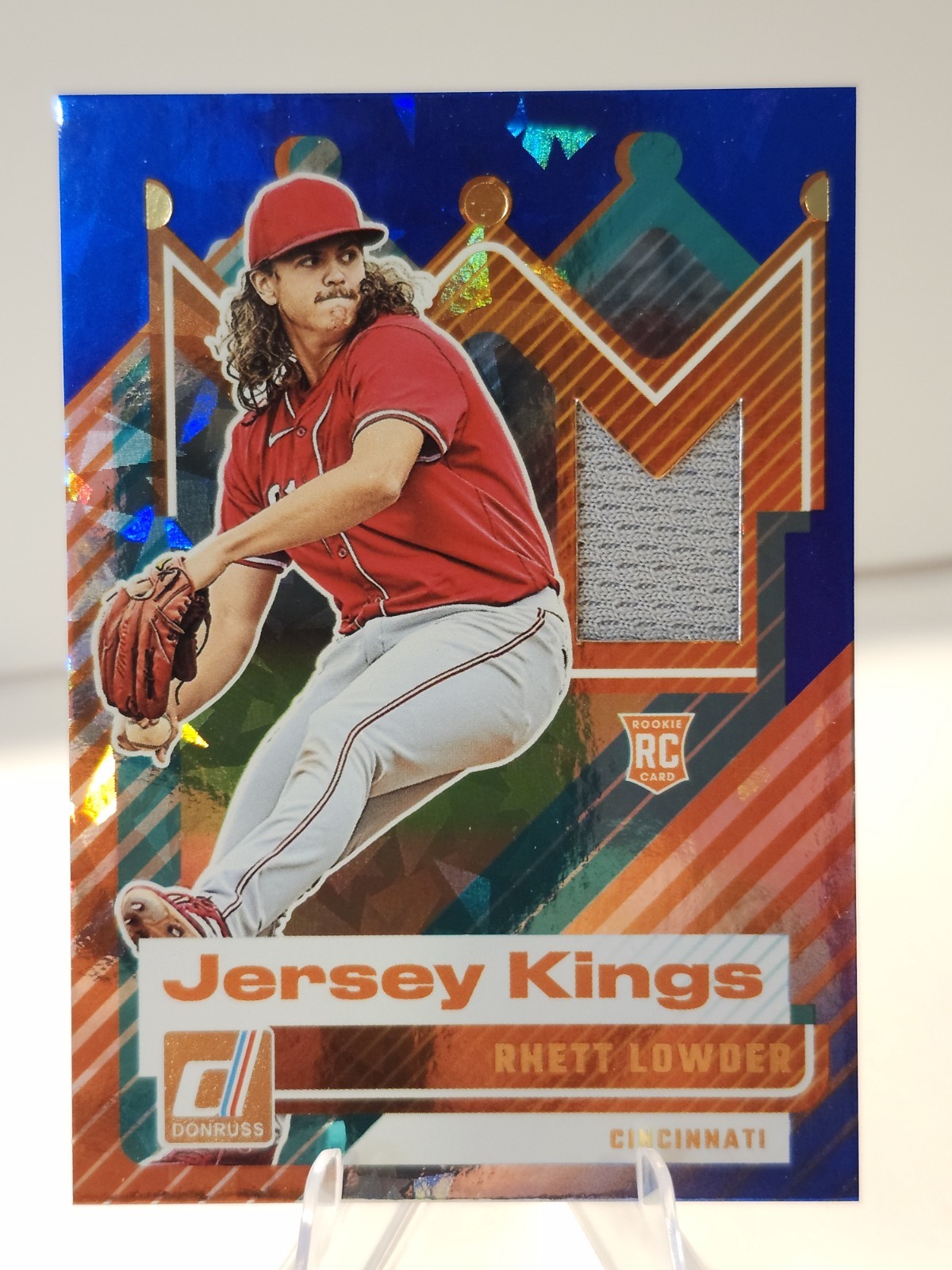 2025 Donruss RHETT LOWDER RC Blue Ice Jersey Kings Patch #JK-RL
