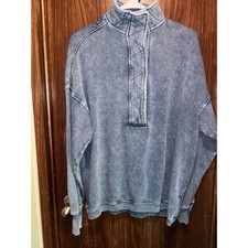 Aerie Women's Oversized Getaway Quarter Snap Sweatshirt XS