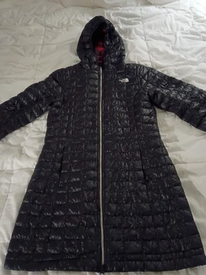 The North Face Black Thermoball Eco Parka Hooded Parka Jacket Red Womens S/P
