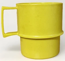 VTG 70s Tupperware Stacking Coffee Mug Cup #1312 12oz Harvest Yellow Replacement
