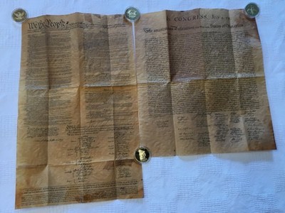 Unanimous Declaration of the Thirteen United States, Authentic copy Constitution