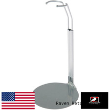 Plymor Silver Adjustable Doll Stand 3-Pack for 10-12" Dolls, 5.5-7.5" H