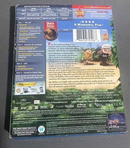 Up Disney Pixar Movie w/Sleeve (Blu-ray+DVD 4-Disc Set+Digital Copy) - Picture 3 of 6