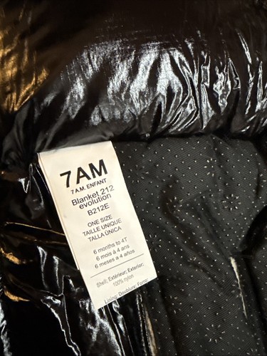 7am Enfant 212 Evolution Extendable Footmuff Blanket - Black Polar Plus - 6m-4T - Picture 3 of 9