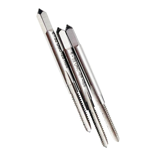 Maschio Per Filettatura 3/8-24 UNF In Acciaio Rapido (HSS) – 3 Scanalature, Classe 2B, Lunghezza Totale 76 Mm