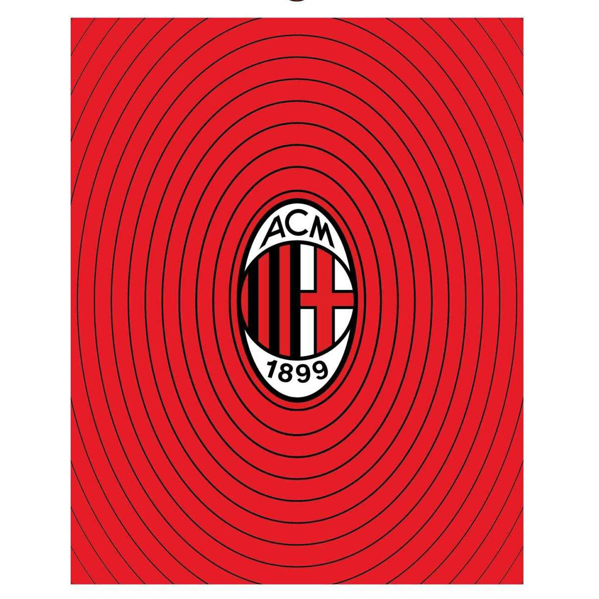 Plaid Pile 120x150 Milan HERMET AC MILAN - X35186 GIODICART